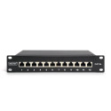 Digitus patch-paneel CAT 6A, varjestatud, 12-pordiline, 1HE, 10", must