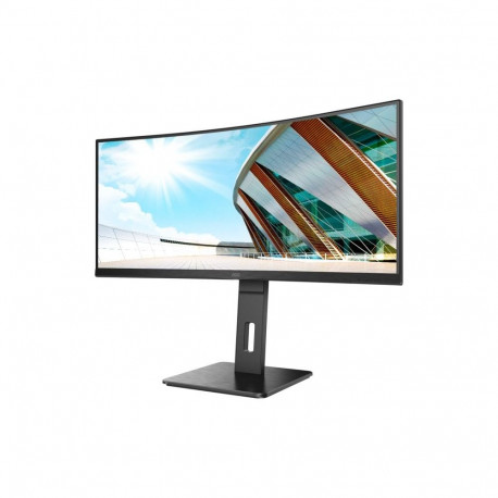 AOC Curved Monitor CU34P2A 34 ", VA, 3440 1440, 21:9, 1 ms, 300 cd/m, Black, Headphone out (3.5mm)