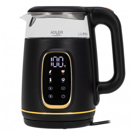 Adler Kettle with LED Display | AD 1305 | Electric | 2200 W | 1.7 L | Plastic | 360 rotational base 