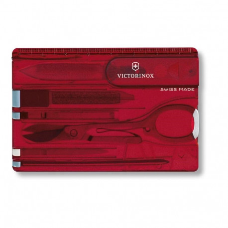 Victorinox multitööriist Swiss Card Classic, läbipaistev punane