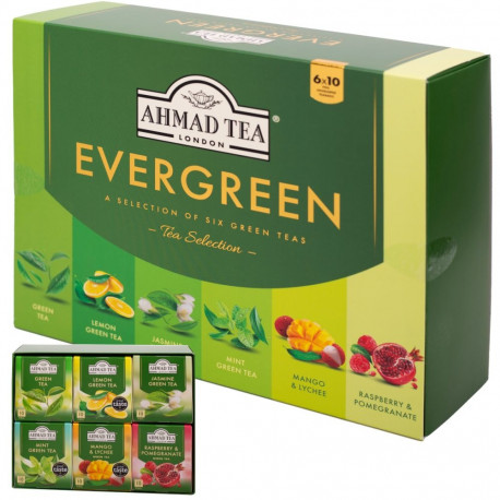 Green tea AHMAD Evergreen 60 pcs in a box