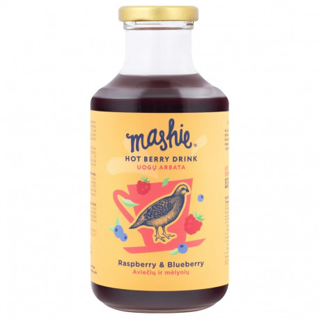 Marjatee MASHIE Vaarika ja Mustika püree, 0,5L