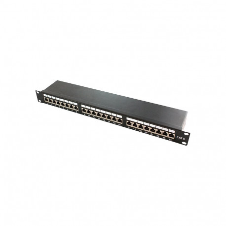 "LogiLink CAT6a Patchpanel 19"" 1HE 24-Ports Schwarz"