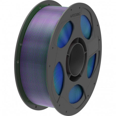 "Anycubic PLA Silk Filament Tri-Color: Blue Green Purple"