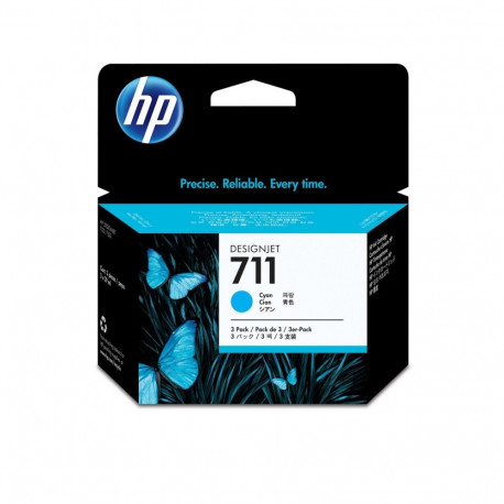 HP tindikassetid 711 DesignJet 3 tk pakk 29ml, tsüaan