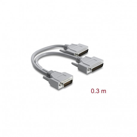 Adapter Y-kaabel RS-232 jadaliidesele, LFH D-Sub HD 60-pin pistikuga 2 × D-Sub 25-pin pistikuga, 0,3