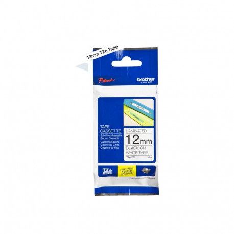 Brother TZ-231 Laminated Tape Black on White, TZe, 8 m, 1.2 cm