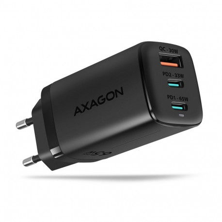 Axagon GaN wallcharger 3x port (USB-A + 2x USB-C), 65W | ACU-DPQ65