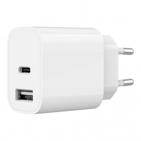Gembird TA-UC-2AC12-01 2-port Universal USB Charger (A+C), 2.4 A, White