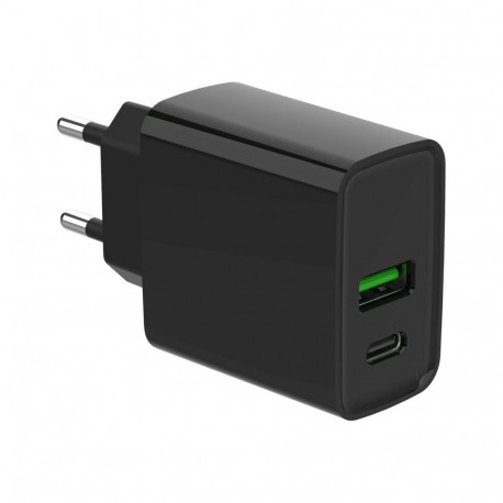Gembird TA-UC-PDQC20-01-BK 2-port 20W USB fast charger,Black