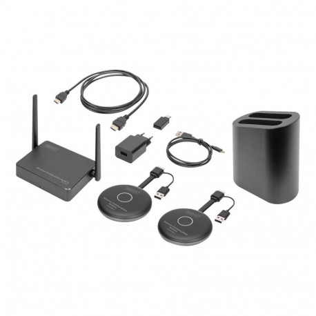 Digitus Click & Present Pro - Wireless Collaboration System, Grey/Black