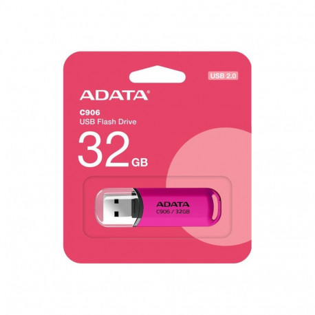 ADATA C906 32GB USB Flash Drive, Pink