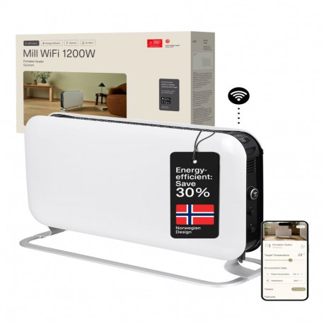 Mill Heater CO1200WIFI3 GEN3 Convection Heater, 1200 W, Number of power levels 3, Suitable for rooms