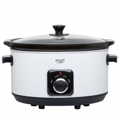 Adler AD 6413r Slow cooker, 5.8L, White
