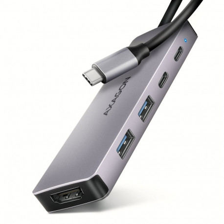 Axagon HMC-5H60 USB 5Gbps hub, 2x USB-A, 1x USB-C, HDMI 4k/60Hz, PD 100W