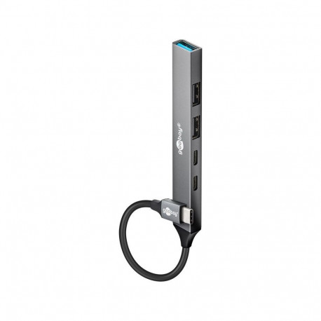 Goobay Slim 5-Port USB Hub, USB-C to USB-C/USB-A, 5 Gbit/s | 74460