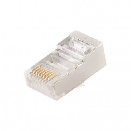 Cablexpert PLUG6SP/10 Shielded modular CAT6 plug 30u" gold plated, 10 pcs per bag |