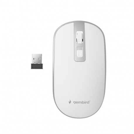 Gembird MOUSE USB OPTICAL WRL WHITE/SILVER MUSW-4B-06-WS
