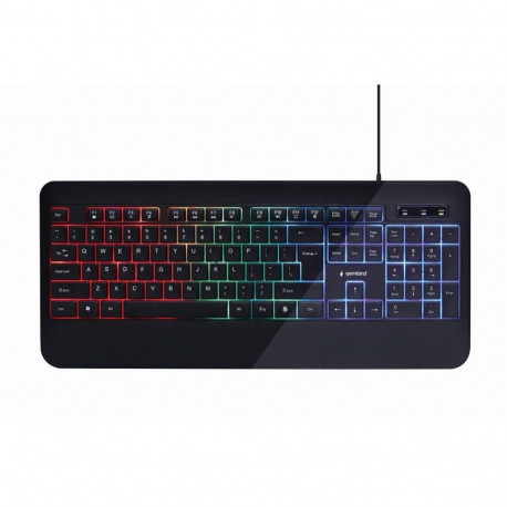 Gembird KEYBOARD MULTIMEDIA USB ENG/BLACK KB-UML-03
