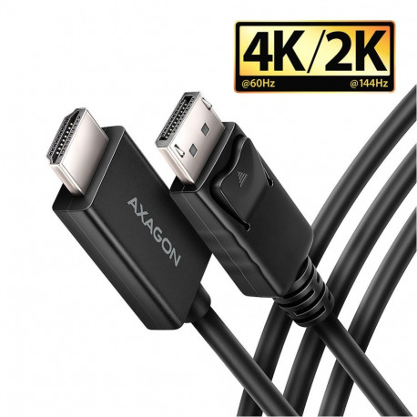 Axagon RVD-HI20C2 DisplayPort -> HDMI 2.0b cable 1.8m, 4K/60Hz |
