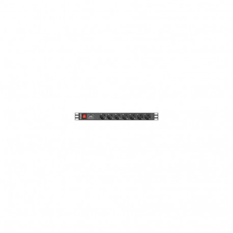 Lanberg Power Distribution unit (PDU) 19" 1U 16A 2m 7X Schuko oulets, black |