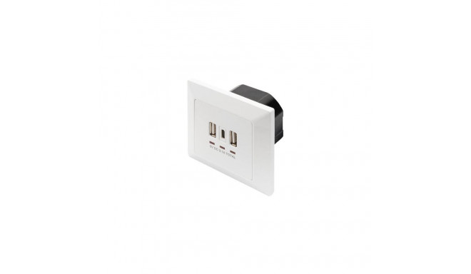 Digitus Socket with USB A & USB-C Ports, flush mounted