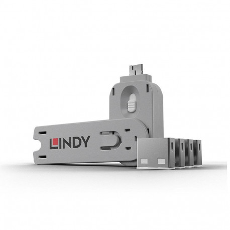 LINDY USB PORT BLOCKER 4PACK/WHITE 40454