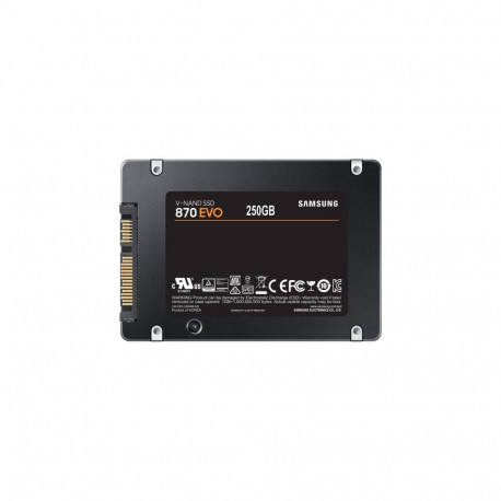 Samsung SSD||870 EVO|250GB|SATA|MLC|Write speed 530 MBytes/sec|Read speed 560 MBytes/sec|2,5"|MTBF 1