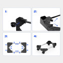 Orico CPB4 Adjustable Computer Stand with Wheels - Black