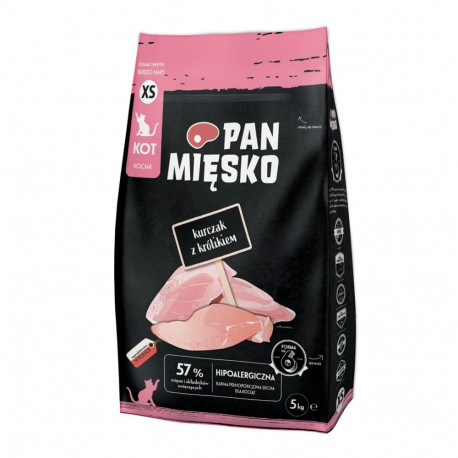 PAN MIĘSKO Kitten Chicken with rabbit XS - dry cat food - 5kg