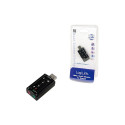 LogiLink audioadapter USB 2.0 USB-A/M 2x 3,5 mm/F, virtuaalne 7.1 heliefekt, must