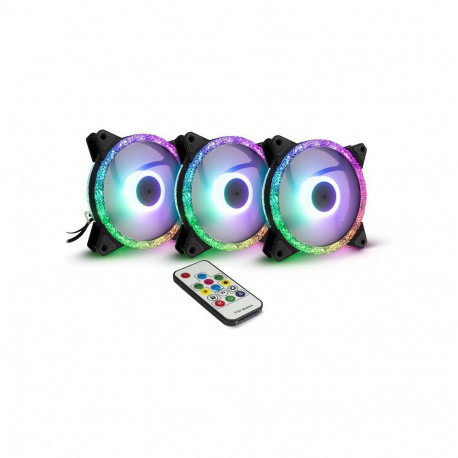 "Inter-Tech Lüfter 120*120*25 ARGUS RGB-FAN SET RS-07, 3X LED retail"