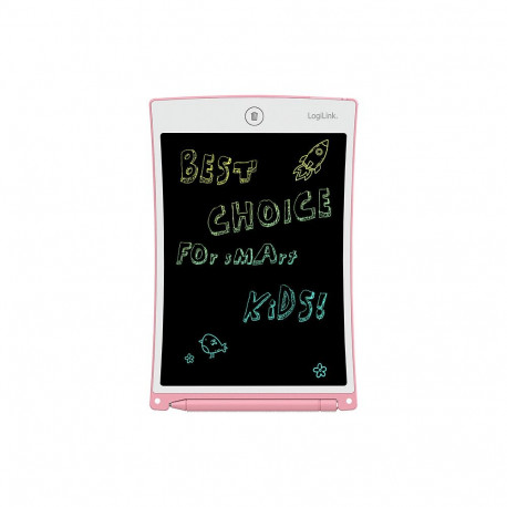 "LCD Writing Tablet, 8.5"", multi color, pink"