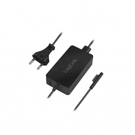 "Logilink Notebook power supply, for Surface Book, 44W, USB Port, black"