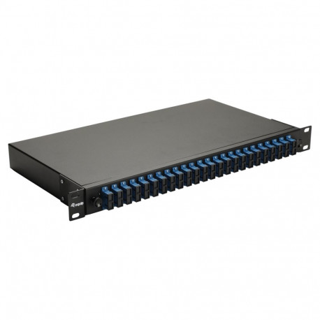Equip kiudoptiline jätkukarp 24-pordiline, SC Duplex, OS2, 1U, komplekteeritud, must