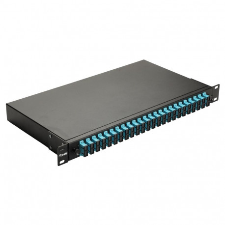 Equip 24-pordiline kiudoptiline jätkukarp SC Duplex OM3 1U, komplekteeritud, must