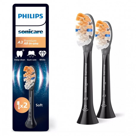 Philips hambaharjaotsikud HX9092/88 Sonicare A3 Premium All-in-one, 2 tk, must