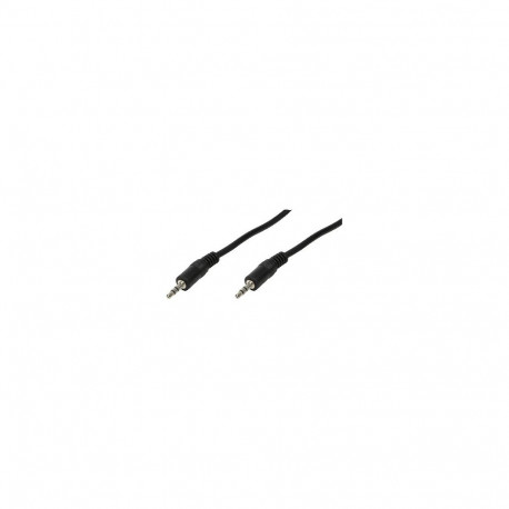 "Audio cable, 3.5 mm 3-pin/M to 3.5 mm 3-pin/M, black, 0.2 m"