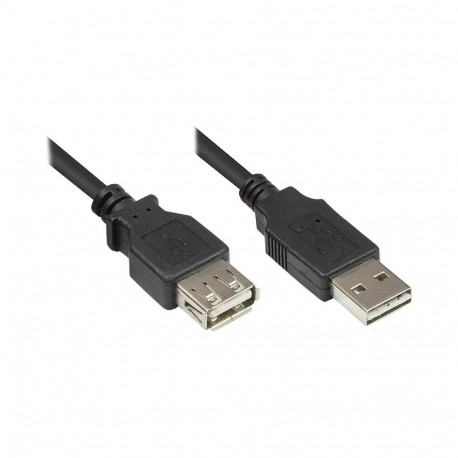 "Good Connections USB2.0 Verlängerung A-St.-A-Bu. schw. 0,5m"