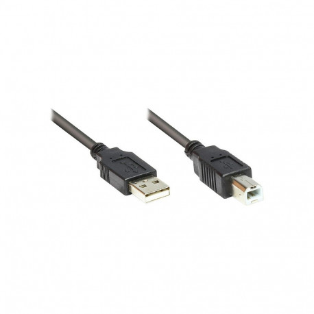 "Good Connections USB2.0 Kabel A-B schw. 0,25m"