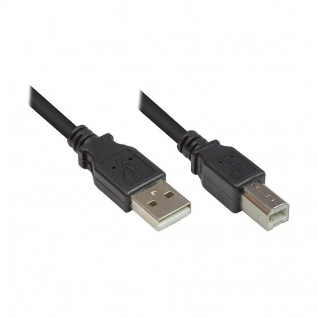 "Good Connections USB2.0 Kabel A-B schw. 0,5m"