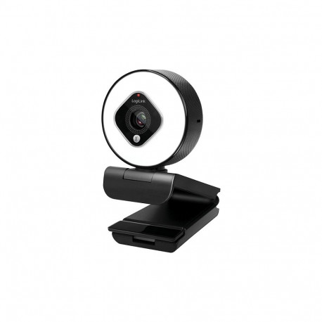 "Logilink Webcam FHD 76° Dual-Mikro Autof. Ringlicht Stativ"