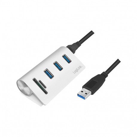 USB 3.0 3-pordiline jaotur kaardilugejaga