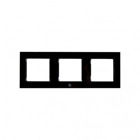 SHELLY seinalülitiraam Wall Frame 3 3-kohaline, must