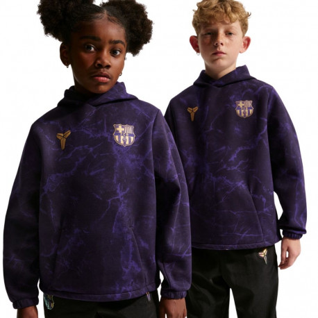 Bluza dla dzieci Nike FC Barcelona czarno-fioletowa IO4660 010 S