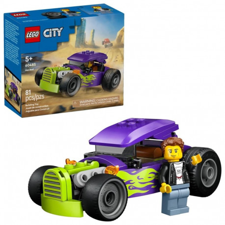 Construction Set - LEGO CITY 60485 Hot Rod (Lego, 81 pieces, 1 minifigure)