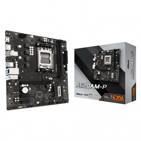 Mainboard|ASROCK|AMD A620A|Socket AM5|micro ATX|RAM DDR5-SDRAM|2xSlots|1xNumber of M.2 (M) slots|A62