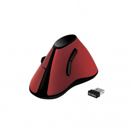 Logilink hiir 2.4G ergonoomiline vertikaalne 5 nupuga, bordoopunane