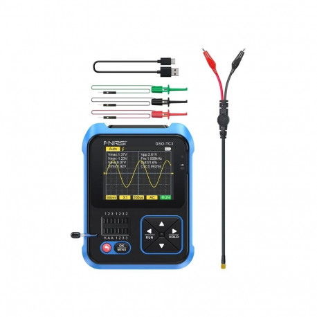 FNIRSI Handheld Digital Oscilloscope Transistor Tester SigGen 3 in 1 DSO-TC3