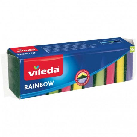Scouring sponge VILEDA Sponges Rainbow 10pcs